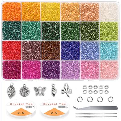 China Jewelry Making Seed Glass Beads Started Kit Small Craft Beads with Jewelry Making Supplies Tool Kit for DIY Craft Bracelet for sale