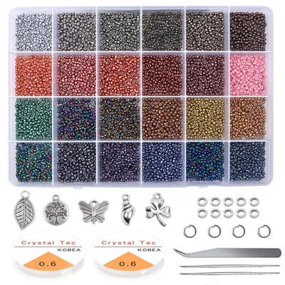 China 15Color Irregular Crystal Chip Beads, 3350Pcs Jewelry Making Natural Gemstones Kit with Bead, Spacers and Seed Jewelry Making 2mm 3mm 4mm for sale