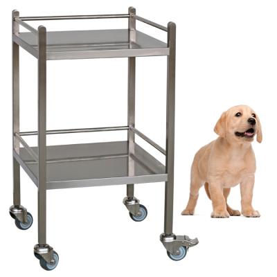 China Sustainable Instrument Trolley Hospital Dressing Cart Stainless Steel Trolley for sale