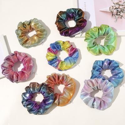 China 40 Popular Large Pocket Colors Velvet Hair Scrunchies Zipper Elastic Hair Bands for sale