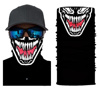 China Multifunctional Skull Face Cover Digital Printing Seamless Bandana Neck Scarf For Motorcycling for sale