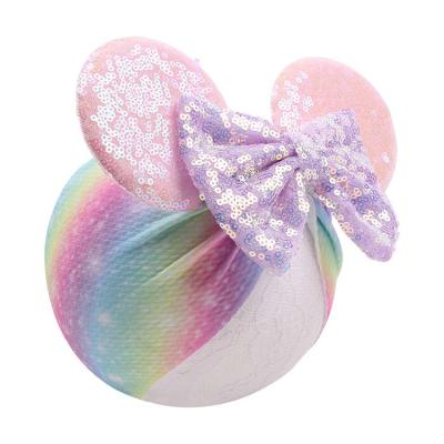 China Cute Wide Bow Girls Cartoon Hair Accessories Christmas Cosplay Hair Accessories Christmas Cosplay Headband Children Party Sequin Headband for sale