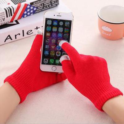 China L749 Smartphone Magic Touch Single Screen Gloves Texting Gloves Winter Adult Stretch Waist Acrylic Fibers Knitted Gloves for sale