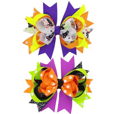 China Lovely Halloween Children Bowknot Hair Accessories Girls Decorative Hairpin Baby Hair Clips for sale