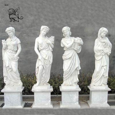 China Modern Garden Carving Stone God Statues Four Seasons Greek Goddess Marble Sculpture for sale