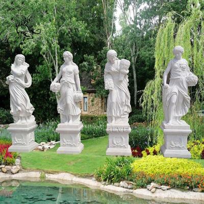 China Modern Outdoor Garden Life Size Ancient Greek Hot Molds Marble Four Seasons Goddess Stone Statue For Sale for sale