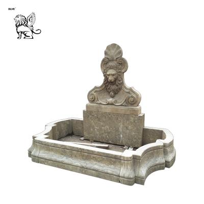 China Modern outdoor lion main wall fountain/garden stone lion main wall fountain MFL-098 for sale