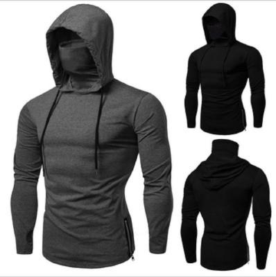 China Wholesale Anti-Shrink Men's Gym Slim High Quality Hoodie Casual Long Sleeve Hoodies With Masked Skull Sweatshirt Tops for sale