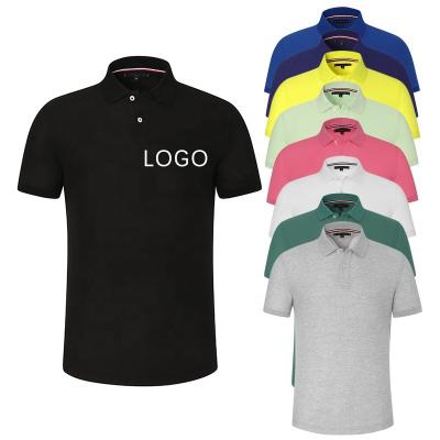 China 100% Plain Mens Polo Shirts Custom Logo Embroidered High Quality Cotton Anti-Wrinkle Luxury Golf T-Shirt for sale