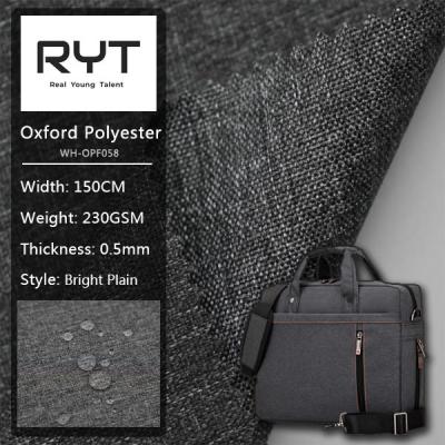 China OEM ODM Poly Oxford Fabric Durable Bright Plain Backpack Material for sale