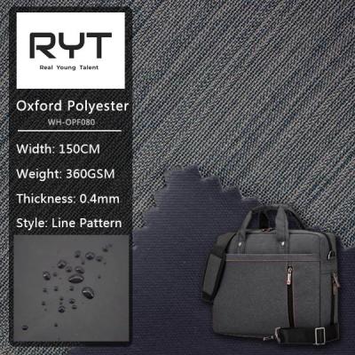 China 100% Polyester Durable Fabric Waterproof PVC Cloth Straight Line Surface For Luggage And Backpack for sale