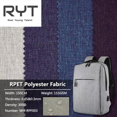 Chine le tissu de polyester de 300D RPET tissé a réutilisé le tissu imperméable durable à vendre