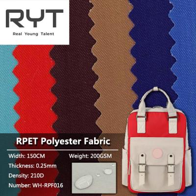 Chine Le polyester 100% 210D RPET a réutilisé le tissu de PVC pour des sacs à provisions à vendre