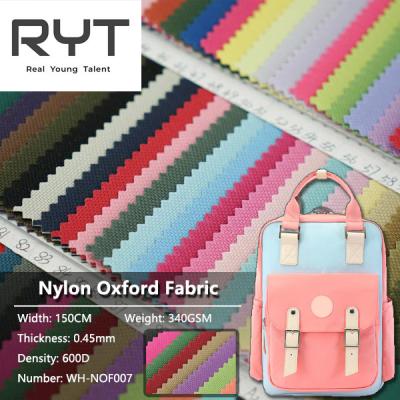 China 600D Polyester Nylon Oxford Fabric 340Gsm Backpack Produced Material for sale