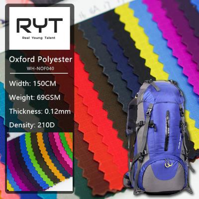 China Woven Backpack Oxford Nylon Fabric With Square Lattice Plain Pattern for sale