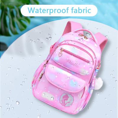 China Large Capacity 16L Waterproof Pink Backpack Customized Girl Schoolbag for sale