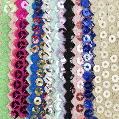 China Polyester Based Reversible Sequin Fabric Anti Static Quick Dry for sale