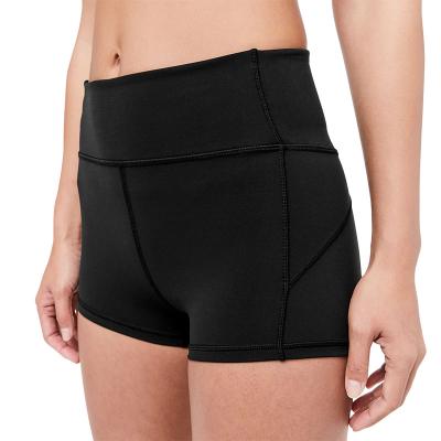 China Antibacterial Fitness Sportswear Breathable Biker Shorts High Waist Women's Yoga Shorts With Pockets for sale