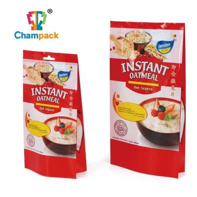 China INSTANT food OATMEAL gusset back-sealing pouch for sale