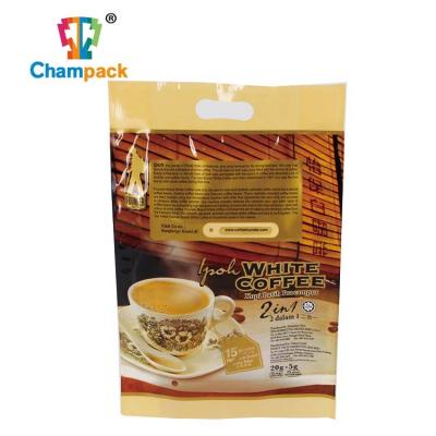 China Food Coffee Powder Gusset Plastic Bag for sale