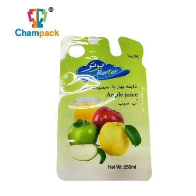 China Eco - Friendly 250ml Bartar POS Pouch With Handle For Apple Juice for sale