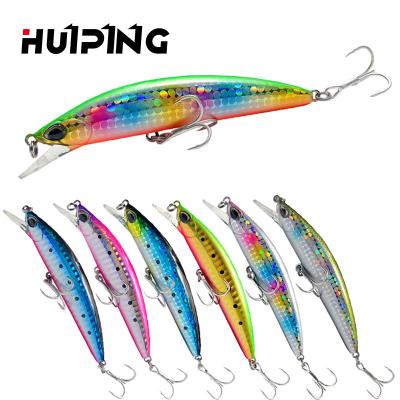 China ABS Huiping Minnow 90mm Japanese Design 28g PESCA Fishing Lure Seawater Plastic Sinking Wobbler Baits For Bass for sale