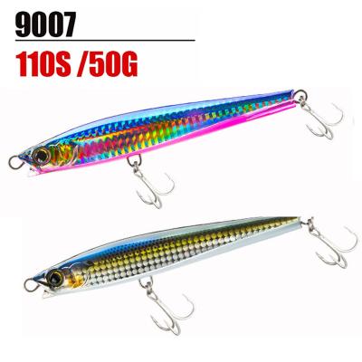 China Durable Lures Fishing Minnow Casting Saltwater Lures 110mm Bait 50g Monster Shot Minnow PESCA Sinking Artificial Hard Groundbait for sale