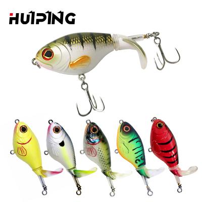 China Outdoor Water Lure HUIPING Spinning Fishing Wobbler For Artificial Fish Bait 75mm Lie Coarse Plopper Fishing Lure Snap Bass Pike Lure Topwater Crankbaits for sale