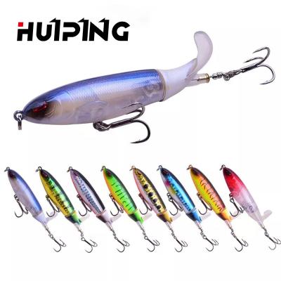 China Outdoor Water Fishing Lure 10cm 13g Topwater Fishing Lure Coarse Lie Snap Artificial Bait Plopper Tail Fishing Tackle Hard Soft Spinning Bait for sale