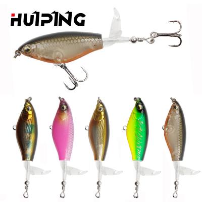 China Outdoor Fishing Lie Water Lure Plopper Fishing Lure 85mm 11g Topwater Bait Bass Fishing LureSoft Artificial Hard Spinning Tail Wobblers Fishing Tackle for sale