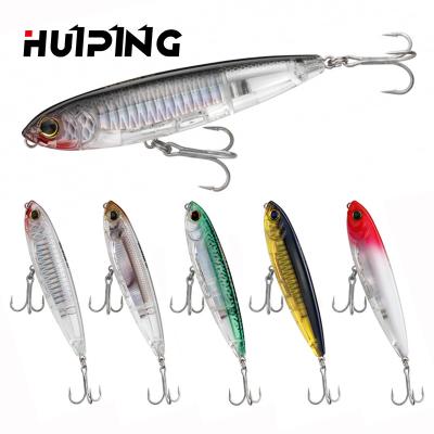 China Outdoor Fishing Pencil 18g Sea 100mm Water Lure Lure 3D Artificial Trout Pencil Bass Baits Floating Dog Walking Fishing Lure for sale