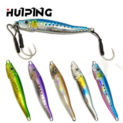 China Wholesale Slow Casting Jig 40g Metal Feed Jig Casting For Lure Lure Speed ​​Saltwater Ocean Boat Luminous Fishing Bait for sale