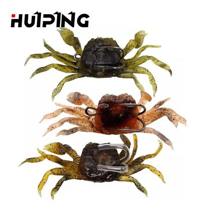 China Wholesale Action 8cm Crab 34.5g Vivid Swimming Bait Soft Artificial Simulation Bait 3d Lure Crab With Hook for sale