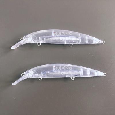 China ABS Plastic Heavy Minnow Sinking 110mm Lure 37g Plastic Unpainted Fishing Saltwater Casting Long Rolling Action Fishing Minnow Blanks for sale