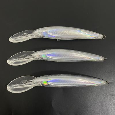 China ABS Plastic Deep Diving Saltwater Fishing Lures 140MM Cast 43G Minnow Baits Artificial Hard Bait For Sea Lure Unpainted Fishing Body for sale