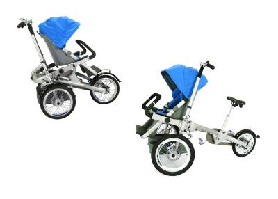 China Mother and Baby Bicycle Stroller In Blue Like TAGA Stroller Bike For Navigates Stores for sale