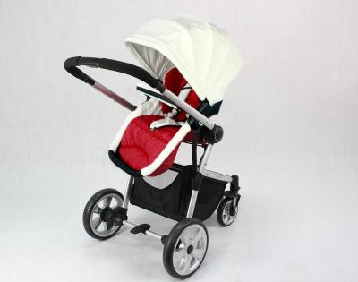 China EVA Air Tire Four Wheels Aluminum Alloy Luxury Baby Strollers , Baby Trolley for sale