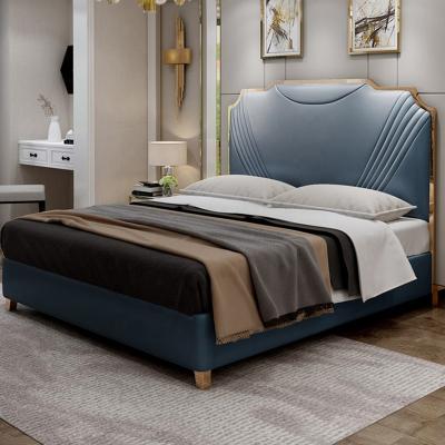 China Other Guangdong Furniture New Product Leather Luxury Design Style Modern King Size Bed for sale