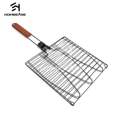 China Reusable Easily Cleaned Reusable Easy Revolving Meat Grill Custom Made Russia Material Basket For Fish for sale