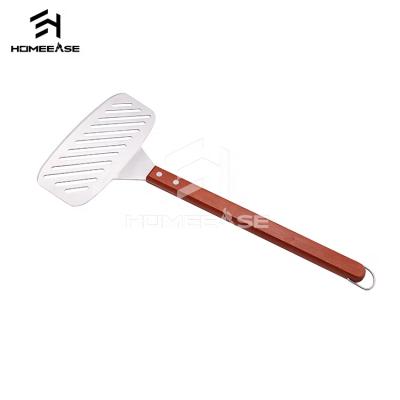 China Sustainable Hot Sale Amazon Perforated Hardwood Handle Small Pizza Skin for sale