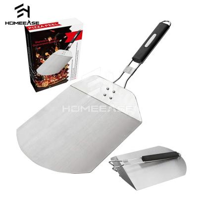 China Sustainable Private Label Rectangular Metal Stainless Steel Cutter Pizza Folding Skin for sale