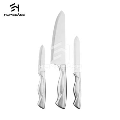 China Stocked Modern Design Non Rust Cooking Stainless Steel 3pcs Tool Restaurant Home Chef Knife Set Kitchen for sale