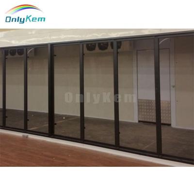 China Beauty Display Walk In Cooler Display Walk In Freezer With Double Glass Doors For Commercial Supermarket for sale