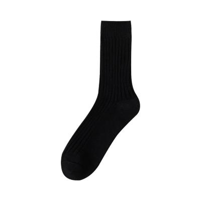 China Daily Wear Manufacturer Supply Good Lucky Red Socks Cotton Plain Ribbed Tennis Socks Knit Crew Socks for sale