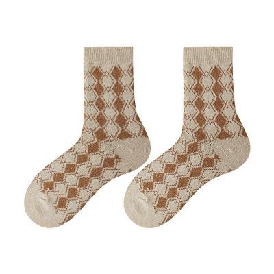 China Daily Wear Winter and Autumn Solid Women Soft Comfortable Knitted Preppy Style Socks for sale