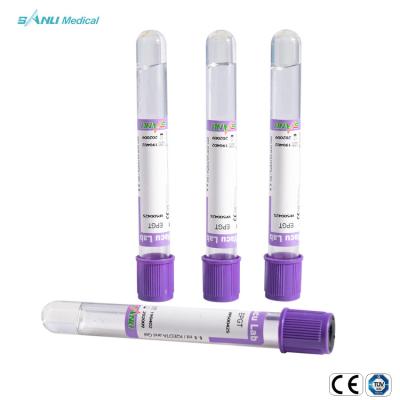 China ISO9001 K2 EDTA Blood Collection Tubes Purple Top With GEL for sale