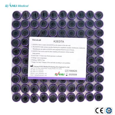 China tubo estéril do sangue inteiro do EDTA 6ml de 100pcs Tray Lavender Top Blood Tube à venda