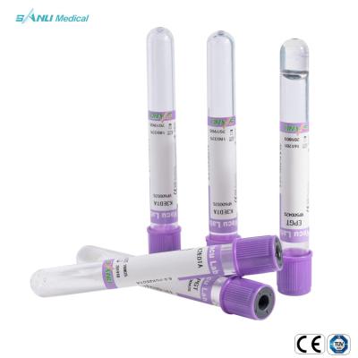 China Lavender Top  PET EDTA K3 Blood Collection Tubes 100pcs Tray for sale