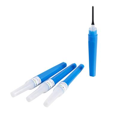 China Flashback Blood Collection Needles Vacuum 23G 3/4'' 0.6x19mm Blue Color for sale