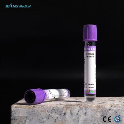 China EDTA K2 Vacuum Blood Collection Tubes PET 16x100mm CE Approved for sale